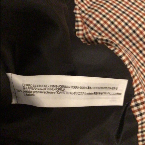 Zara checkered preppy academia fitted blazer Sz M - Picture 8 of 8